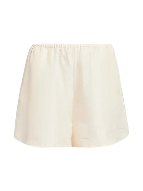 Women's Silk Stitched-Logo Shorts Women's Silk Stitched-Logo Shorts