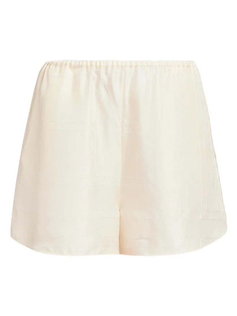 TOTEME Women's Silk Stitched-Logo Shorts