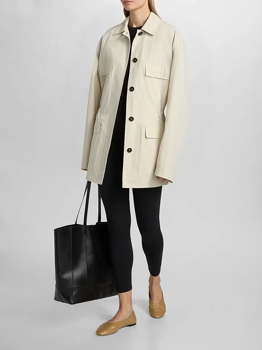 TOTEME Women's Collared Drawstring Jacket | Thumbnail 2 TOTEME Women's Collared Drawstring Jacket | Thumbnail 2
