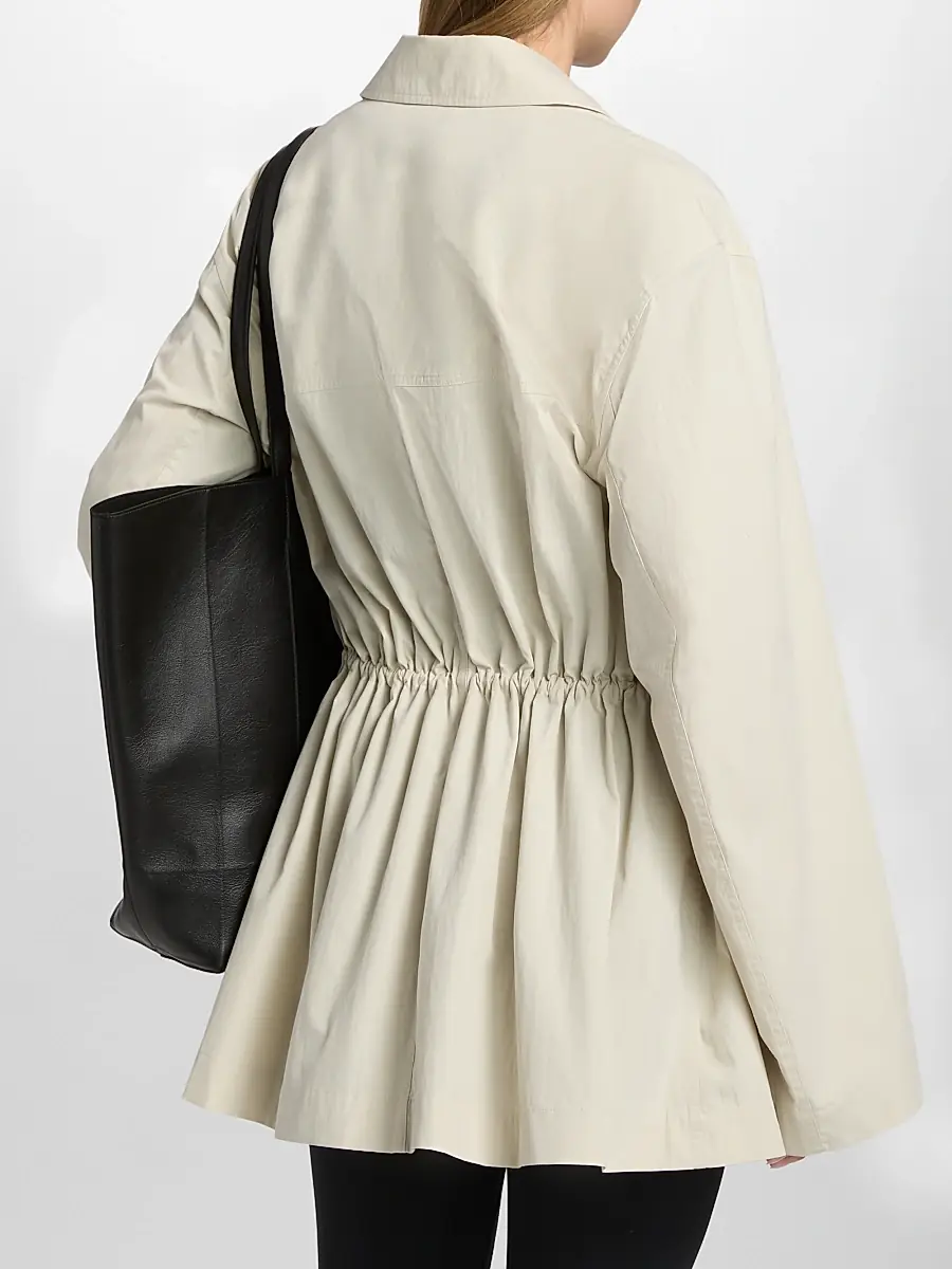 TOTEME Women's Collared Drawstring Jacket | Thumbnail 5 TOTEME Women's Collared Drawstring Jacket | Thumbnail 5