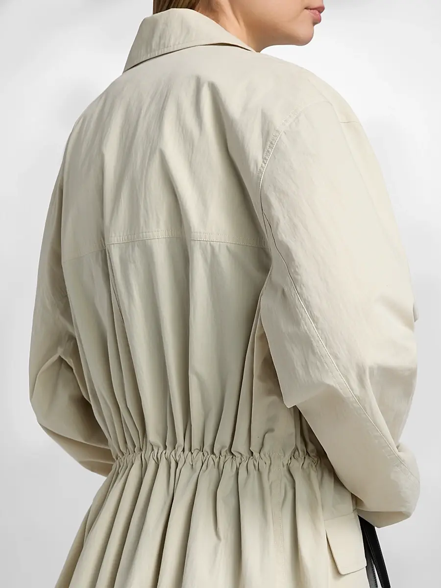 TOTEME Women's Collared Drawstring Jacket | Thumbnail 6 TOTEME Women's Collared Drawstring Jacket | Thumbnail 6