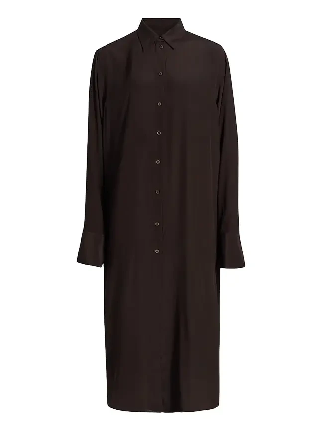 Women's Silk Midi Shirtdress