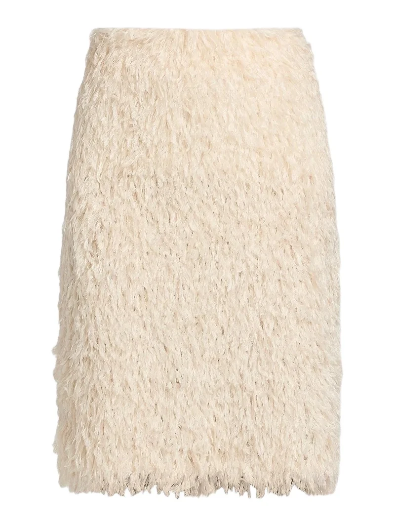 TOTEME Women's Feathered-Jersey Knee-Length Skirt