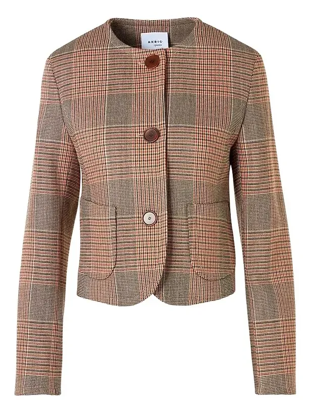 Women's Glen Check Virgin Wool-Blend Jacket
