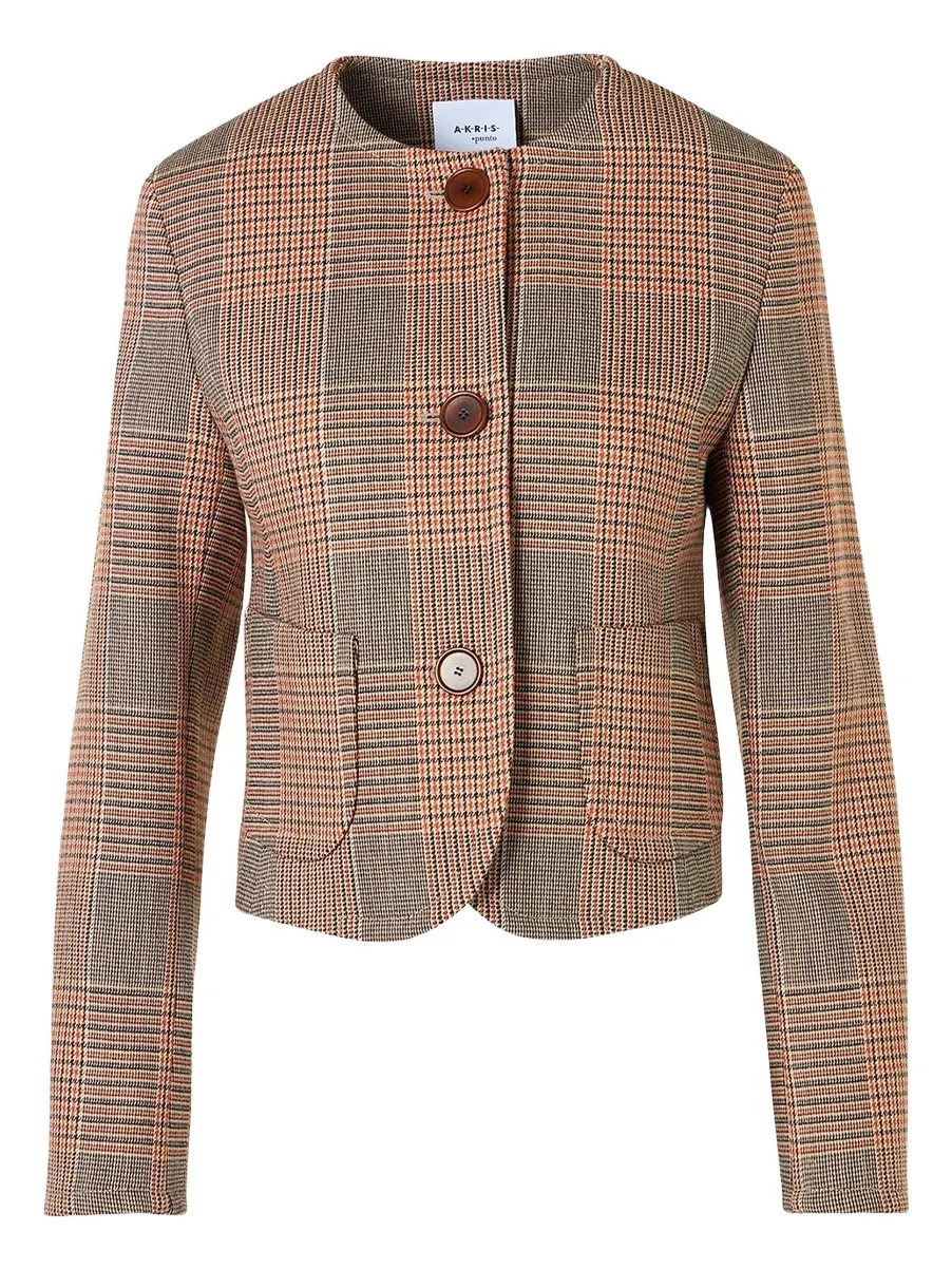 Women's Glen Check Virgin Wool-Blend Jacket Women's Glen Check Virgin Wool-Blend Jacket