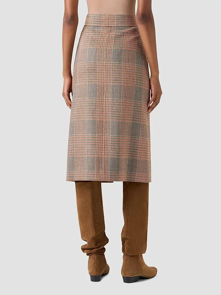 Akris punto Women's Chiaro Glen Check Wool-Blend Midi Skirt | Thumbnail 3 Akris punto Women's Chiaro Glen Check Wool-Blend Midi Skirt | Thumbnail 3