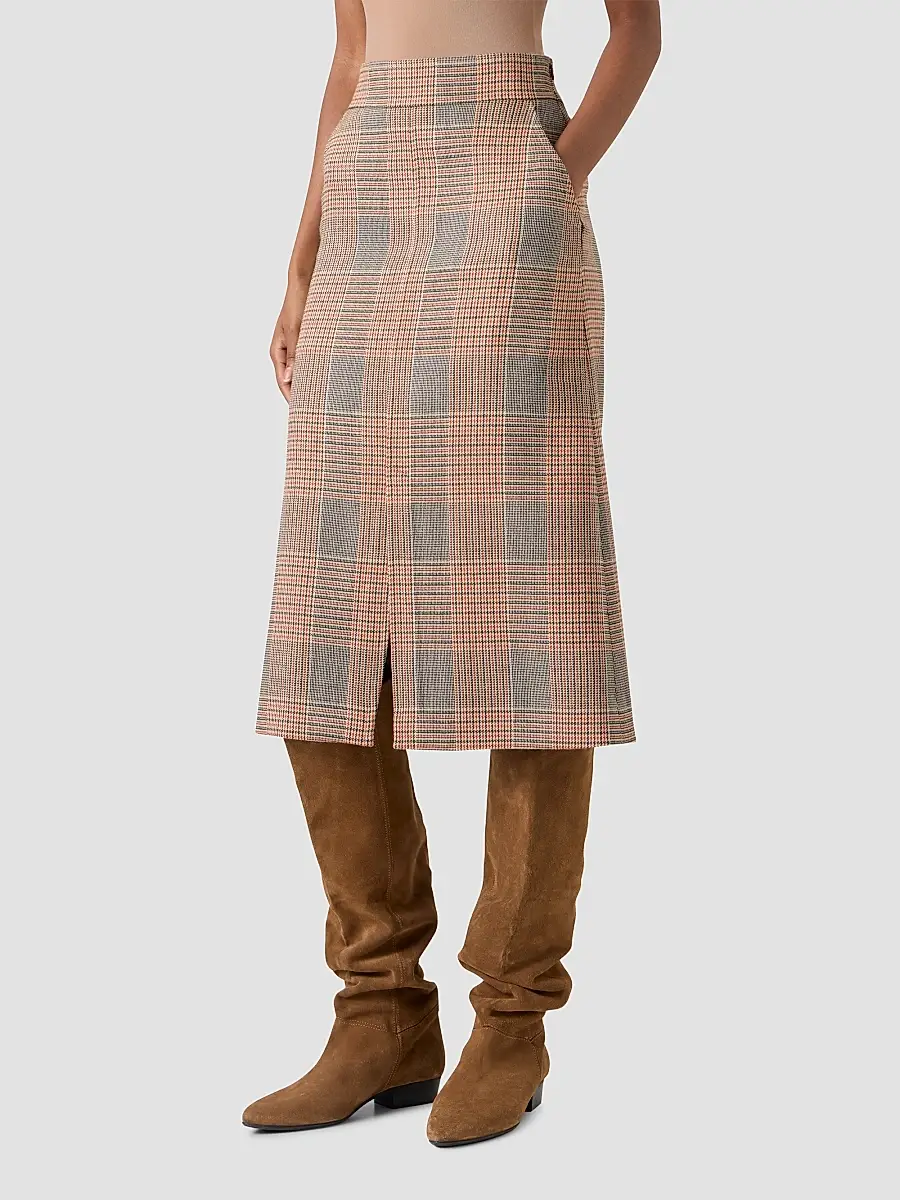Akris punto Women's Chiaro Glen Check Wool-Blend Midi Skirt | Thumbnail 6 Akris punto Women's Chiaro Glen Check Wool-Blend Midi Skirt | Thumbnail 6