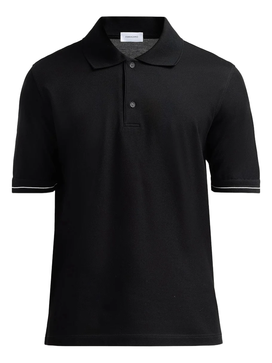Ferragamo Men's Cotton Pique Short-Sleeve Polo Shirt