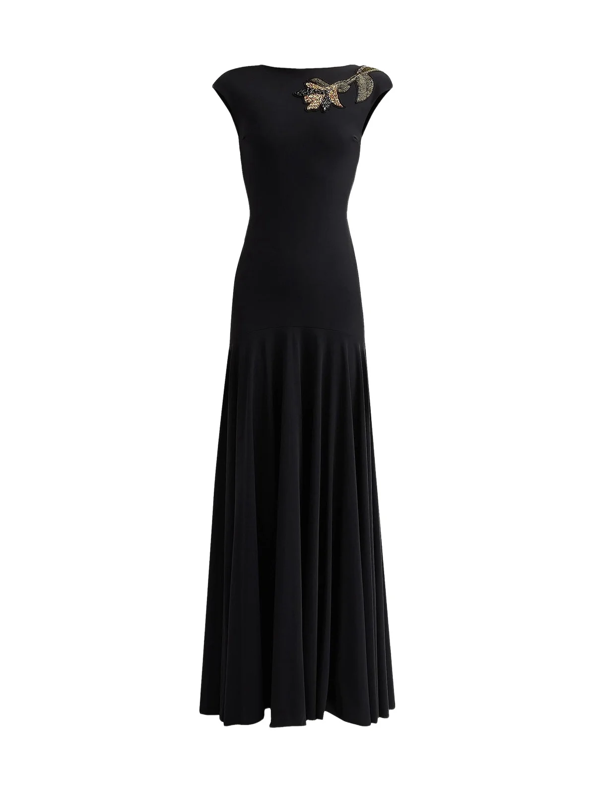 Chiara Boni La Petite Robe Women's Isolda Beaded 3D Flower Appliqué Drop-Waist Maxi Dress