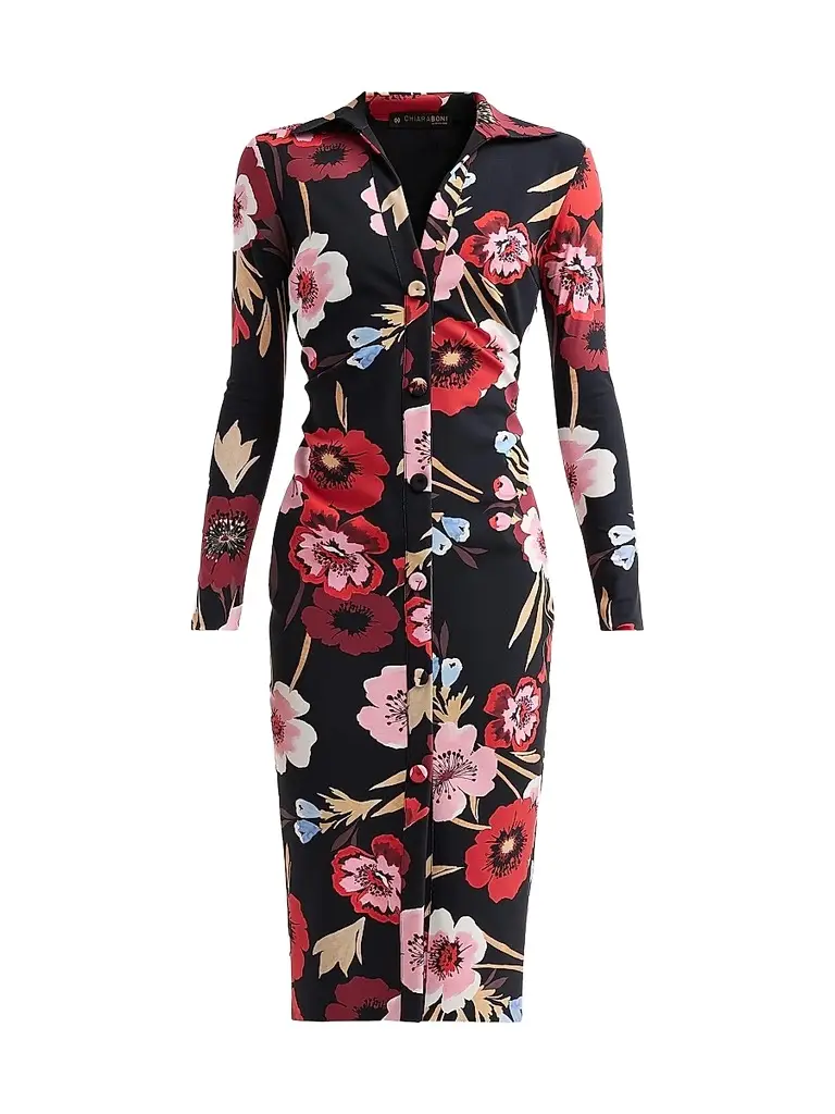Chiara Boni La Petite Robe Women's Taima Jersey Knee-Length Shirtdress | Image 1 Chiara Boni La Petite Robe Women's Taima Jersey Knee-Length Shirtdress | Image 1