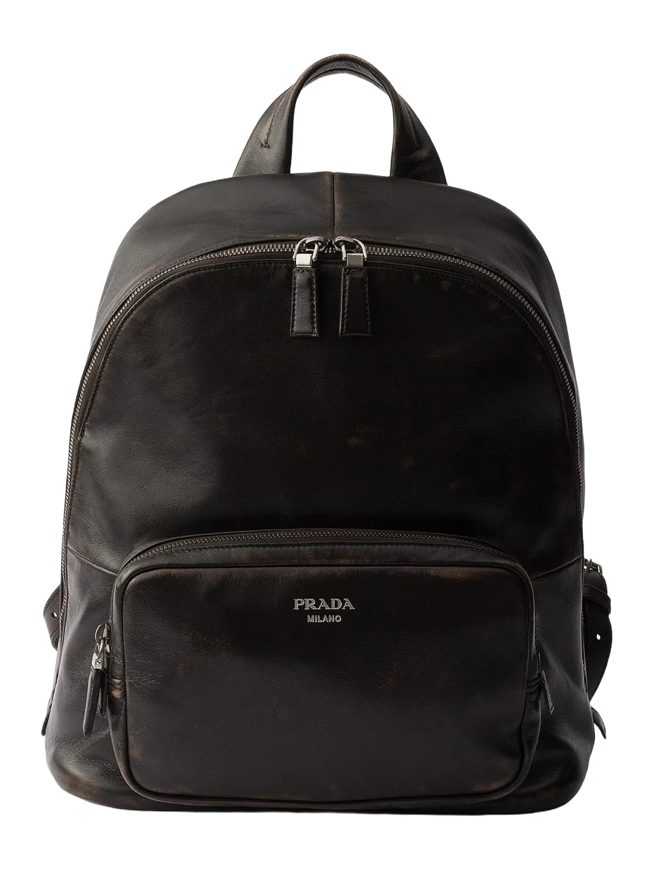 Prada Men's Distressed Nappa Leather Backpack