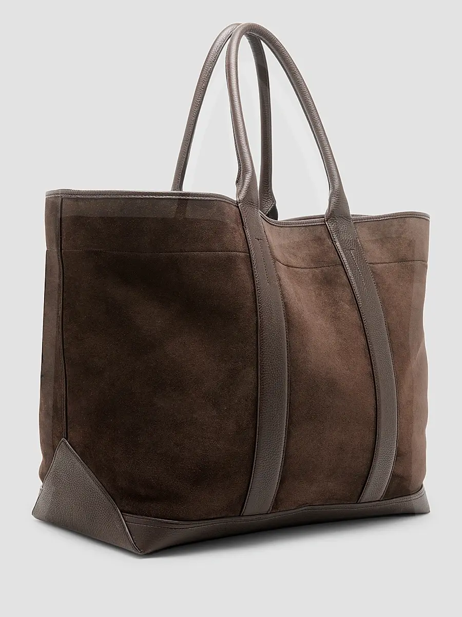 Tom Ford Men's Large Suede Tote Bag | Thumbnail 3 Tom Ford Men's Large Suede Tote Bag | Thumbnail 3
