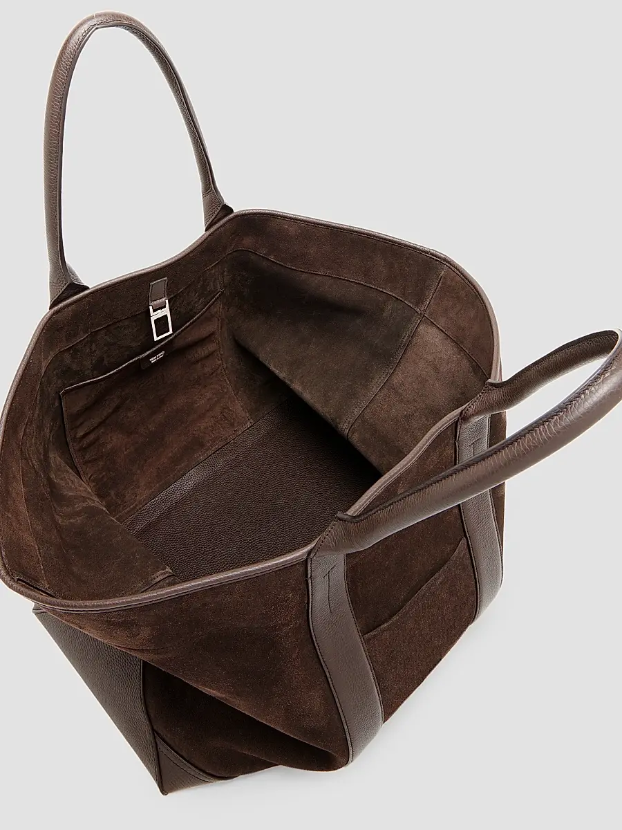 Tom Ford Men's Large Suede Tote Bag | Thumbnail 4 Tom Ford Men's Large Suede Tote Bag | Thumbnail 4