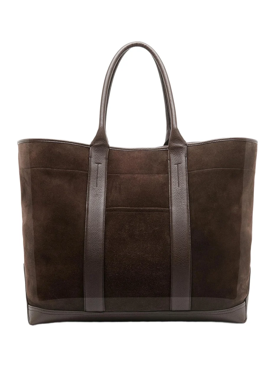 Men's Large Suede Tote Bag Men's Large Suede Tote Bag