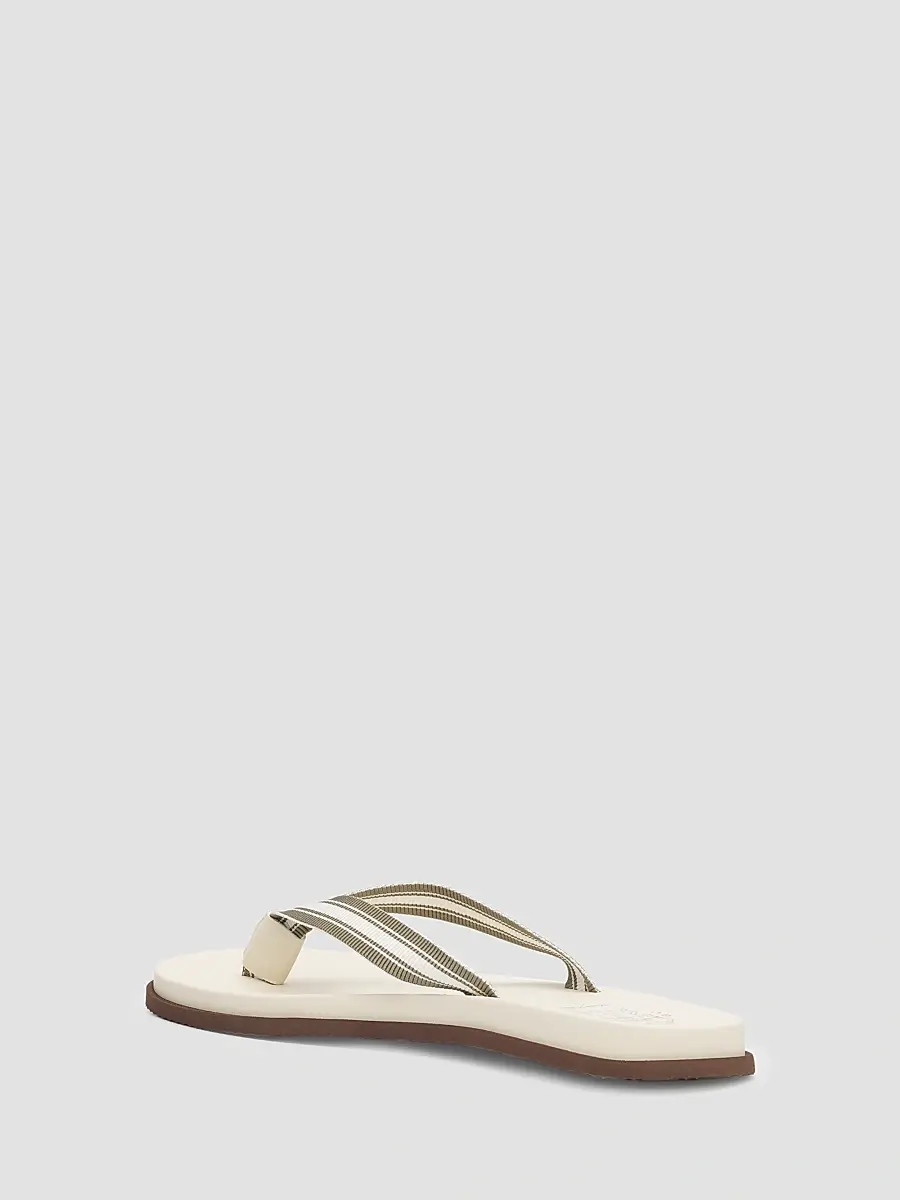 Brunello Cucinelli Men's Striped Leather Flip-Flops | Thumbnail 2