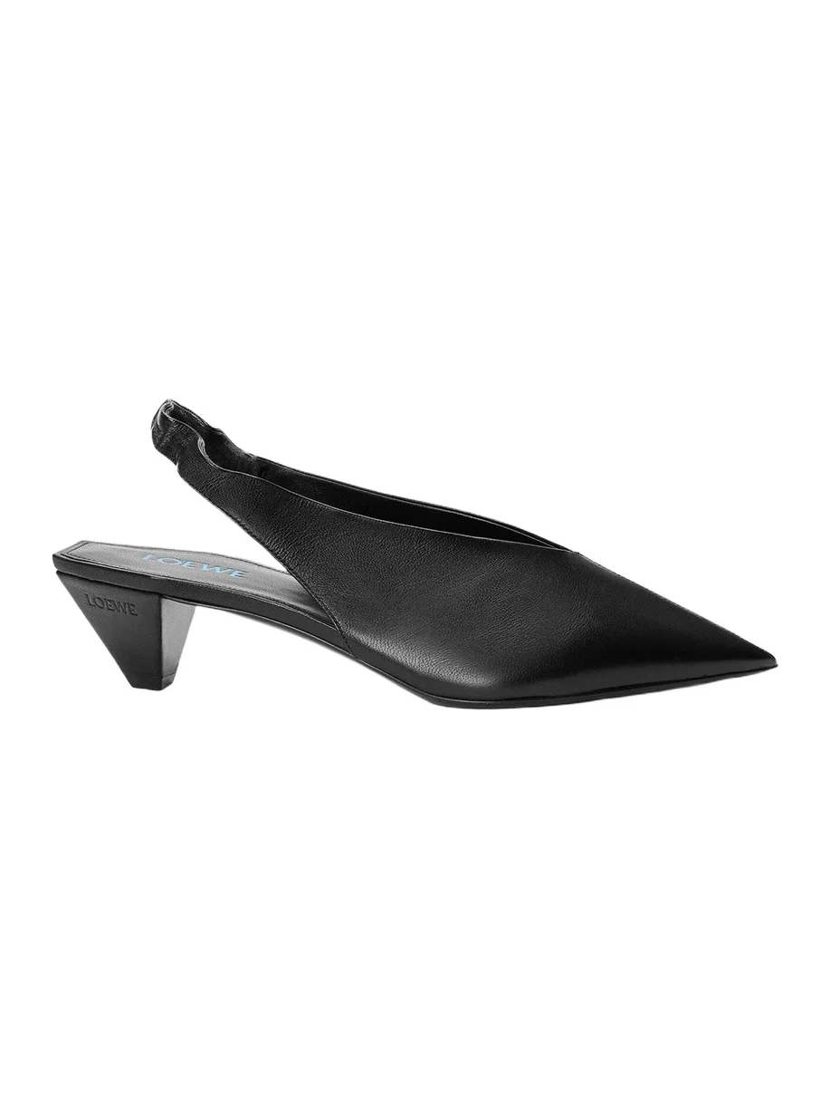 Women's Origami Cubic 45MM Leather Slingback Pumps