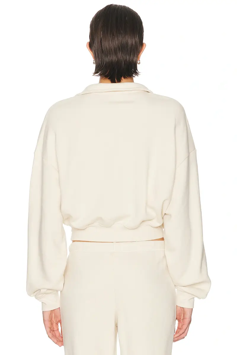 Skims Drapey French Terry Half Zip Pullover Sweatshirt | Thumbnail 3
