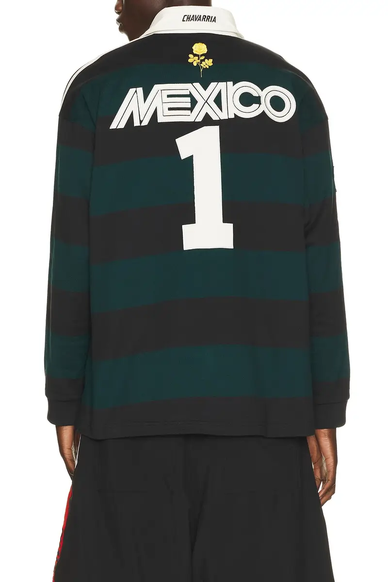 adidas Originals x Willy Chavarria Portero Rugby Long Sleeve Shirt | Thumbnail 3 adidas Originals x Willy Chavarria Portero Rugby Long Sleeve Shirt | Thumbnail 3