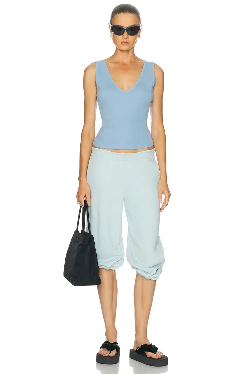 Skims Drapey French Terry Cropped Low Rise Jogger Sweatpant | Thumbnail 5
