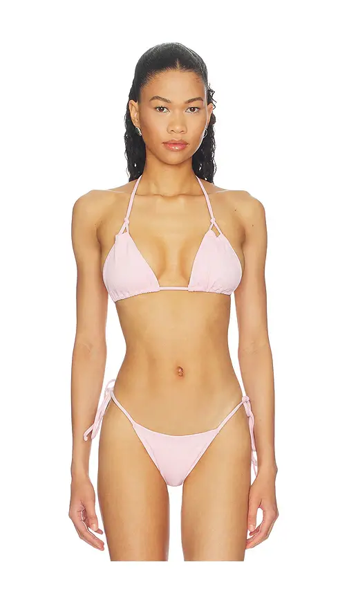 Frankies Bikinis X Paige Lorenze Ari Ribbed Bikini Top | Image 1 Frankies Bikinis X Paige Lorenze Ari Ribbed Bikini Top | Image 1