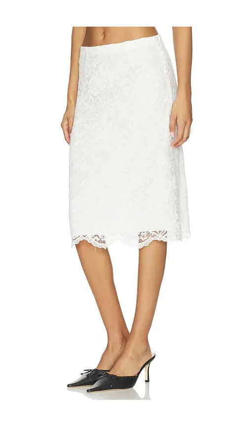 Frankies Bikinis X Paige Lorenze Honeymoon Lace Midi Skirt | Thumbnail 3 Frankies Bikinis X Paige Lorenze Honeymoon Lace Midi Skirt | Thumbnail 3
