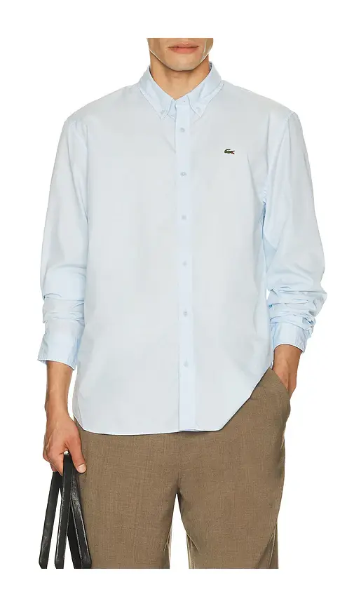 Lacoste Regular Fit Stretch Poplin Shirt | Image 1 Lacoste Regular Fit Stretch Poplin Shirt | Image 1