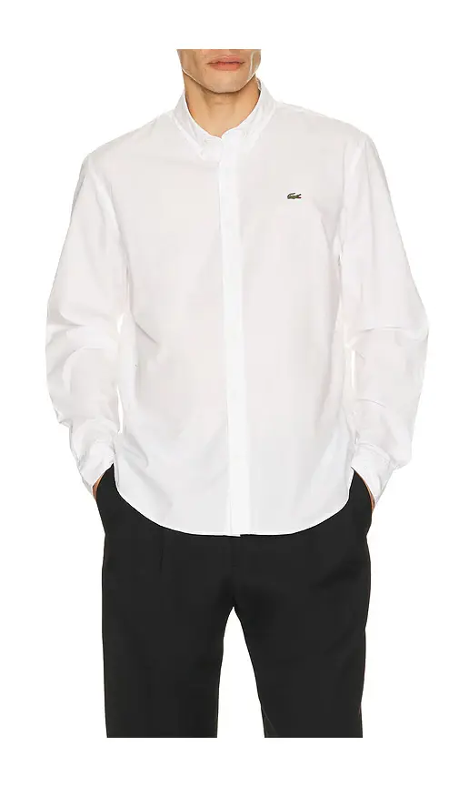 Lacoste Regular Fit Stretch Poplin Shirt | Image 1 Lacoste Regular Fit Stretch Poplin Shirt | Image 1