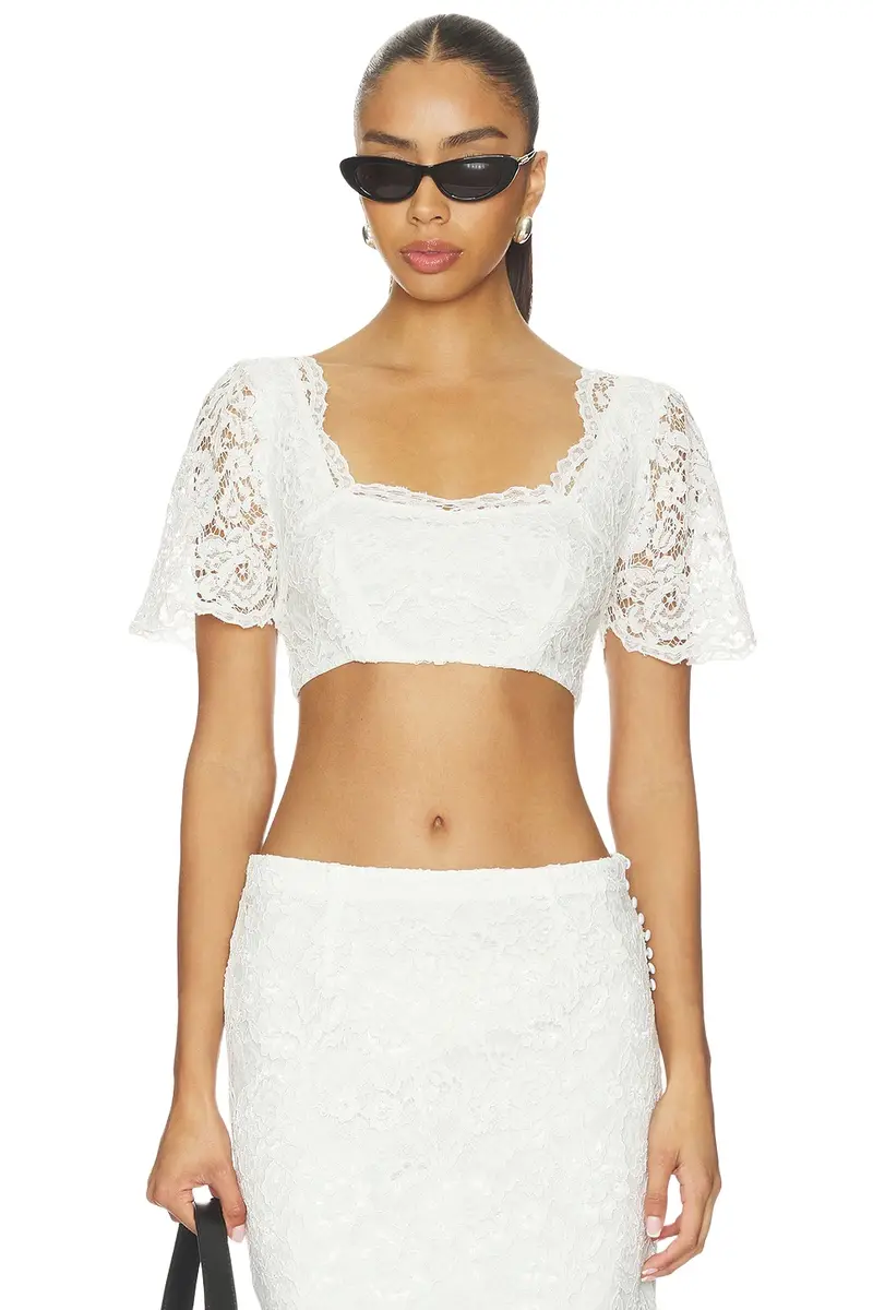 X Paige Lorenze Honeymoon Lace Blouse