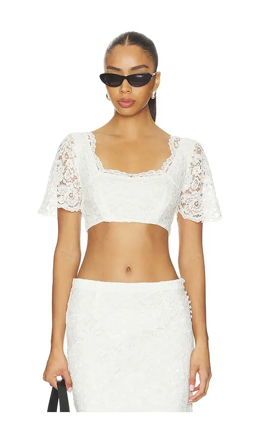 Frankies Bikinis X Paige Lorenze Honeymoon Lace Blouse | Image 1 Frankies Bikinis X Paige Lorenze Honeymoon Lace Blouse | Image 1