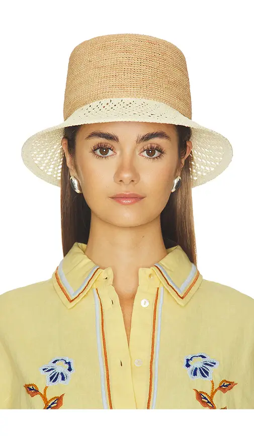 Brixton Ellee Festival Straw Bucket Hat | Image 1 Brixton Ellee Festival Straw Bucket Hat | Image 1