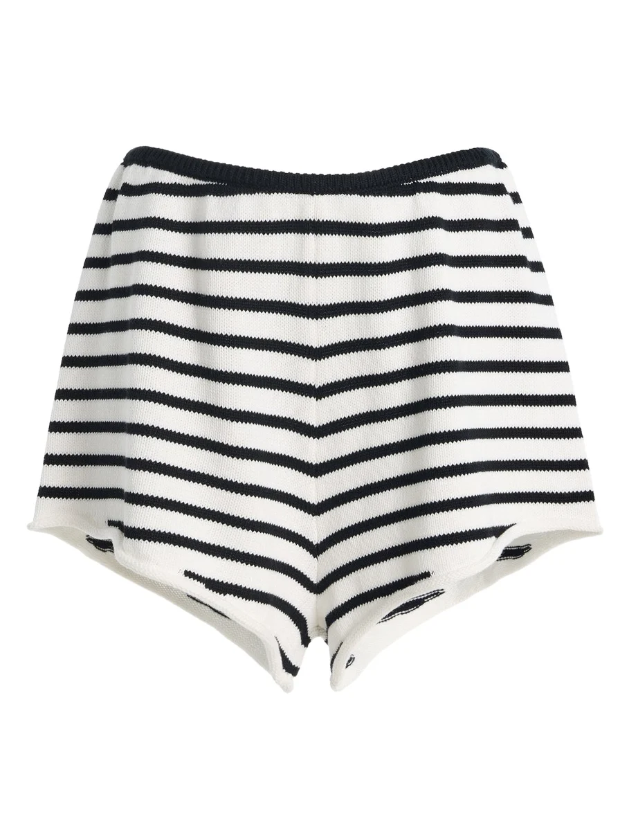 ELCE Cordelia Striped Cotton Shorts