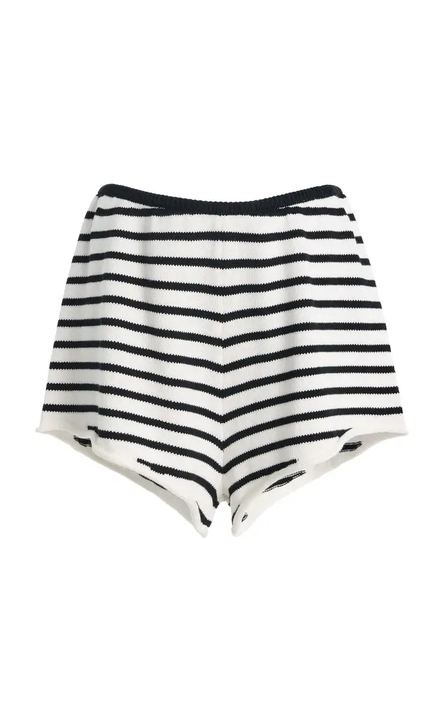 ELCE Cordelia Striped Cotton Shorts