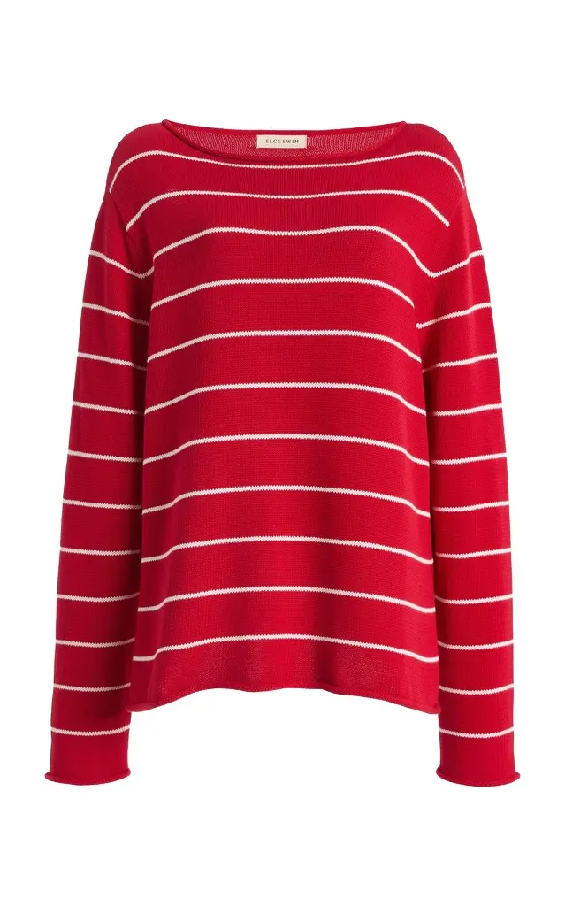 ELCE Manon Striped Cotton Sweater