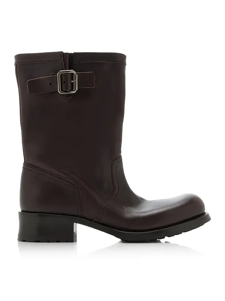 Leather Mid-Calf Boots Leather Mid-Calf Boots