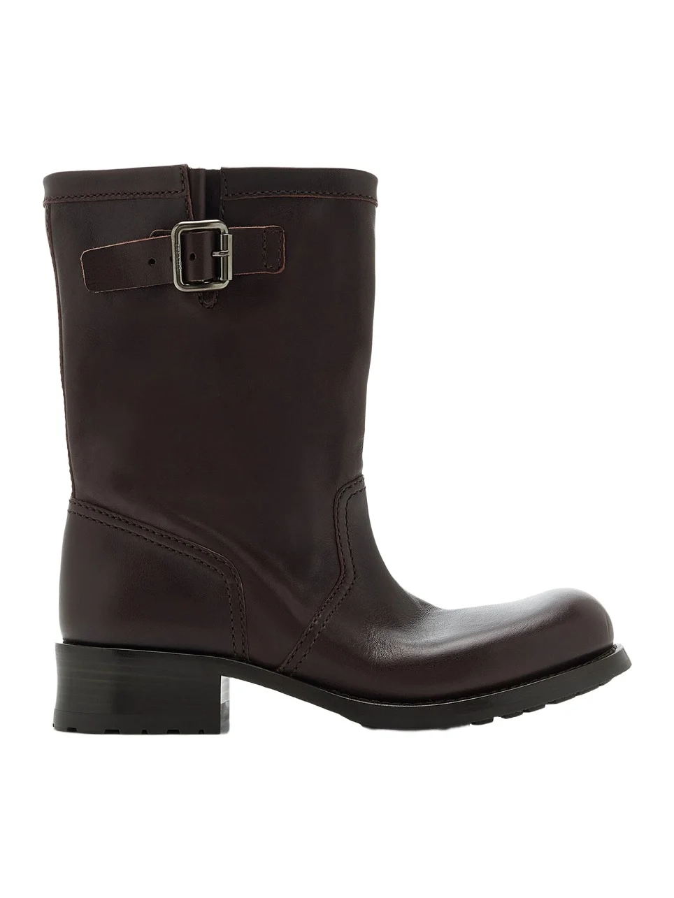 Prada Leather Mid-Calf Boots