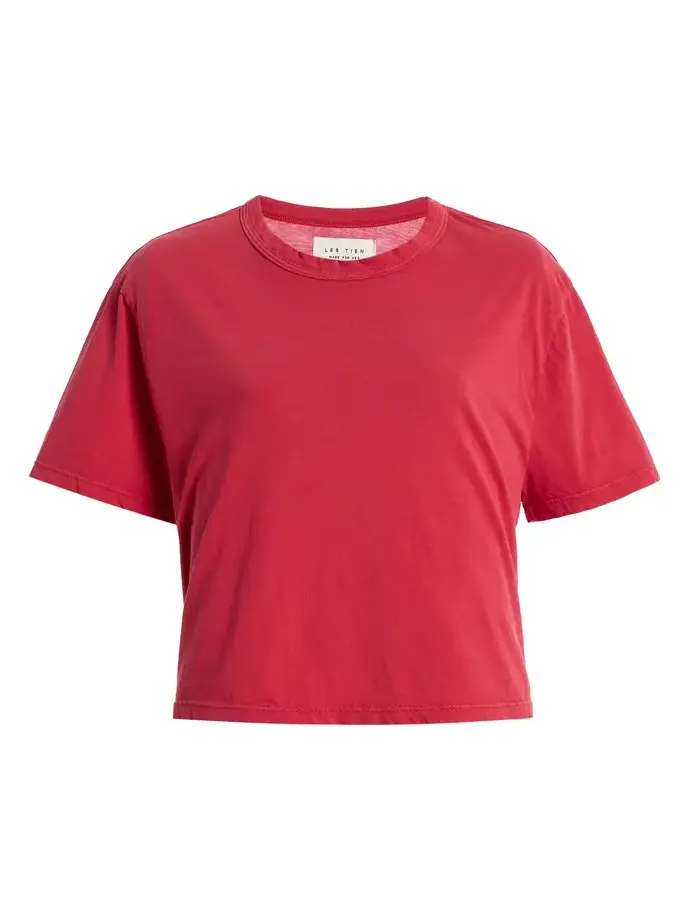 Les Tien May Cropped Cotton T-Shirt