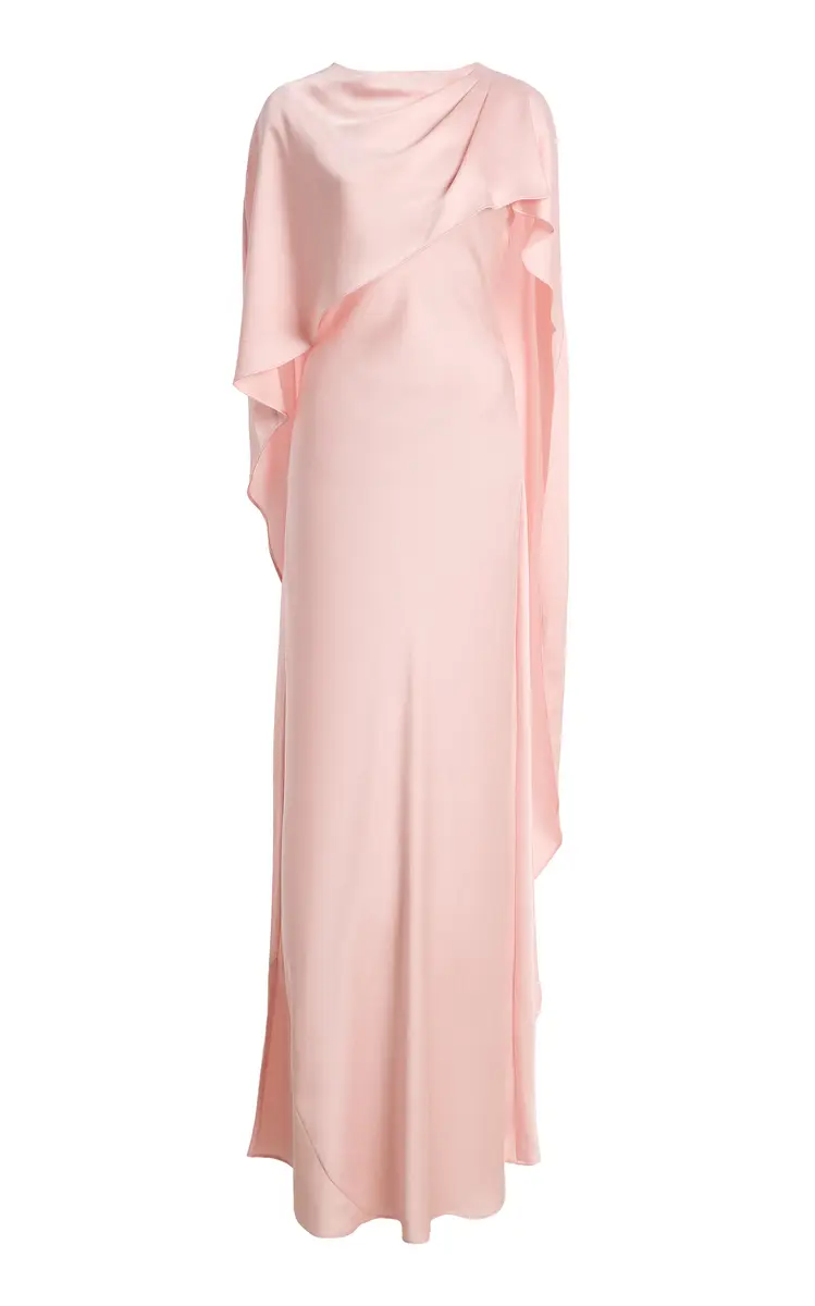 Simkhai Izel Crepe Cape Gown | Thumbnail 15 Simkhai Izel Crepe Cape Gown | Thumbnail 15