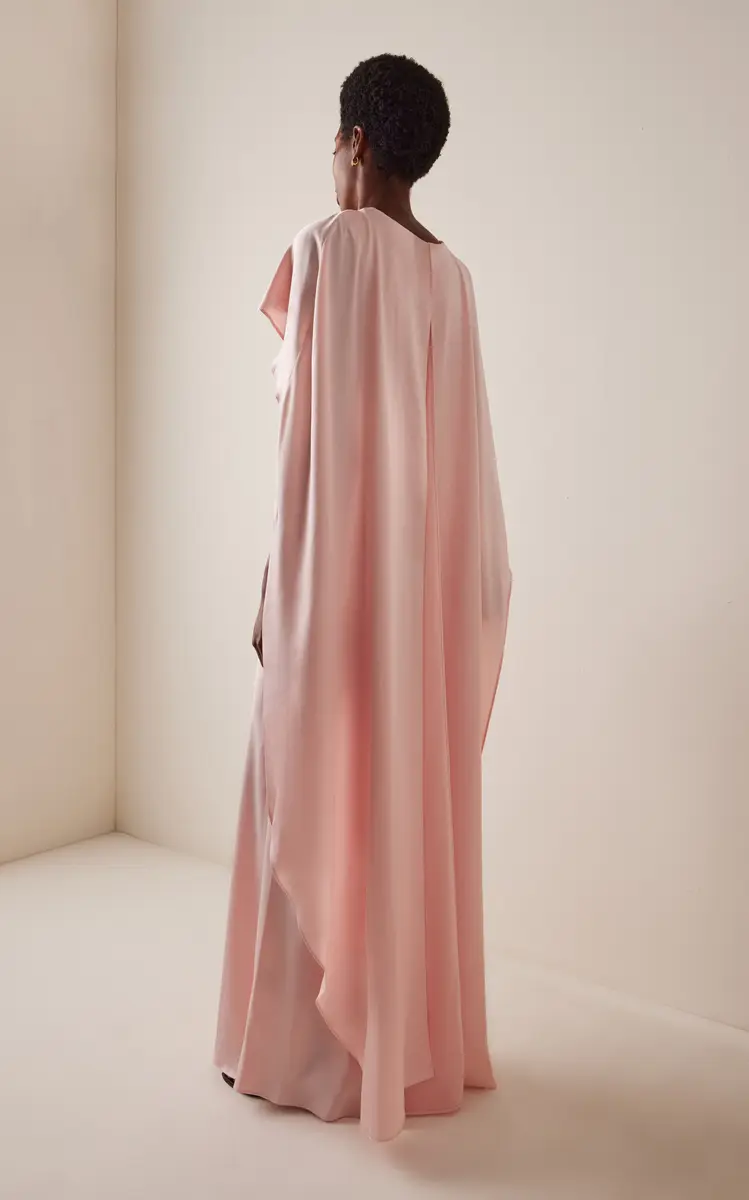 Simkhai Izel Crepe Cape Gown | Thumbnail 4 Simkhai Izel Crepe Cape Gown | Thumbnail 4
