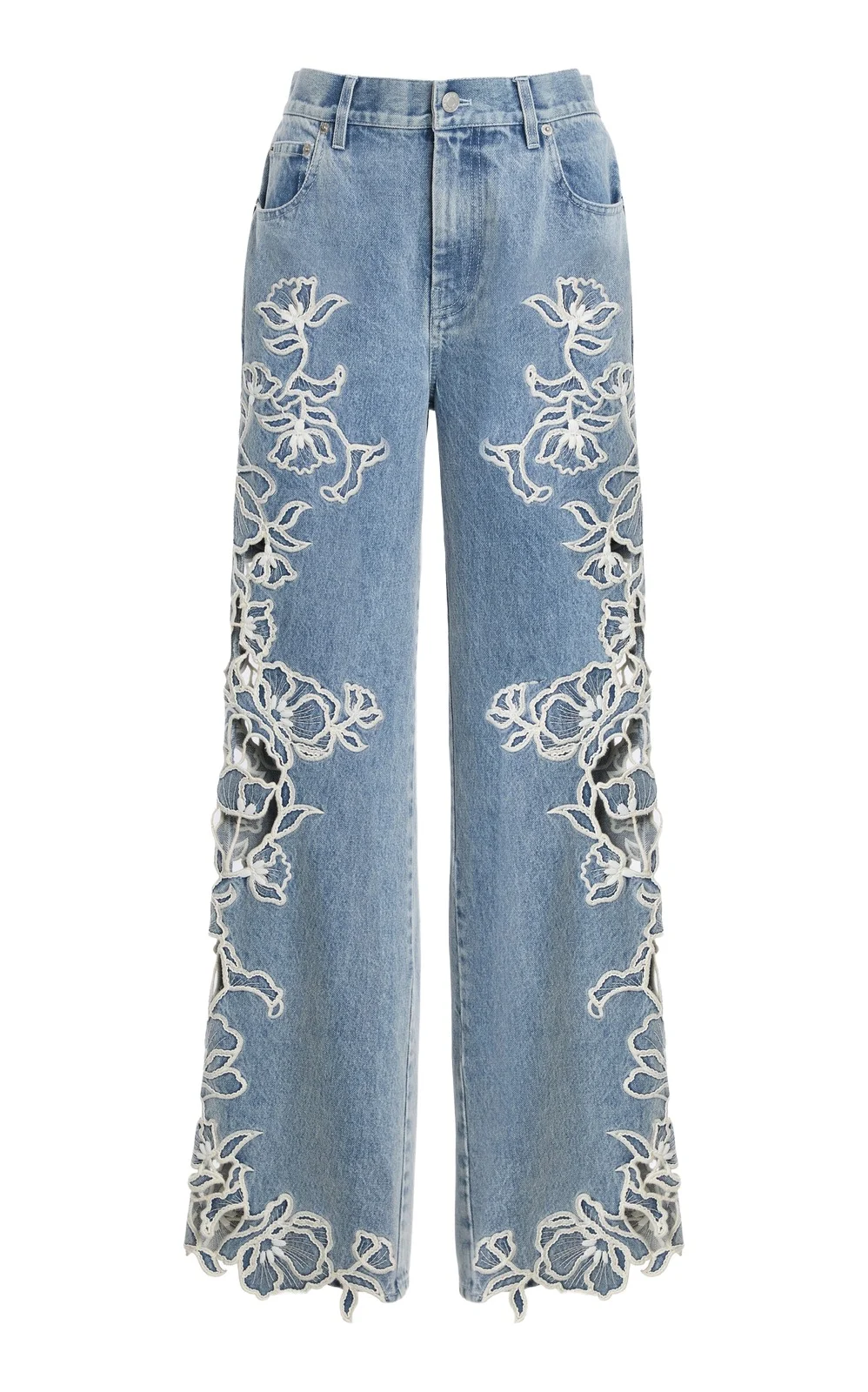 Porter Rigid Mid-Rise Wide-Leg Jeans
