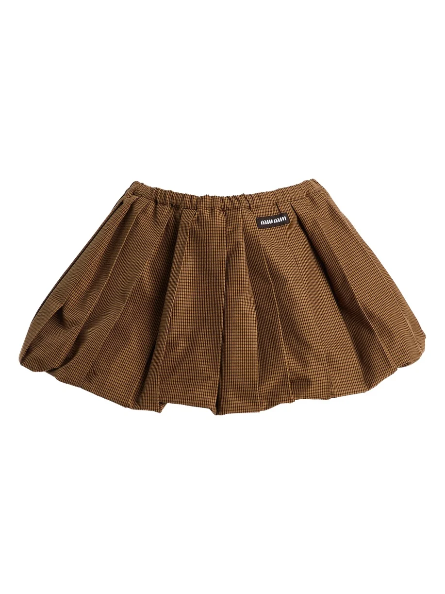 Vichy Checked Cotton Mini Skirt Vichy Checked Cotton Mini Skirt