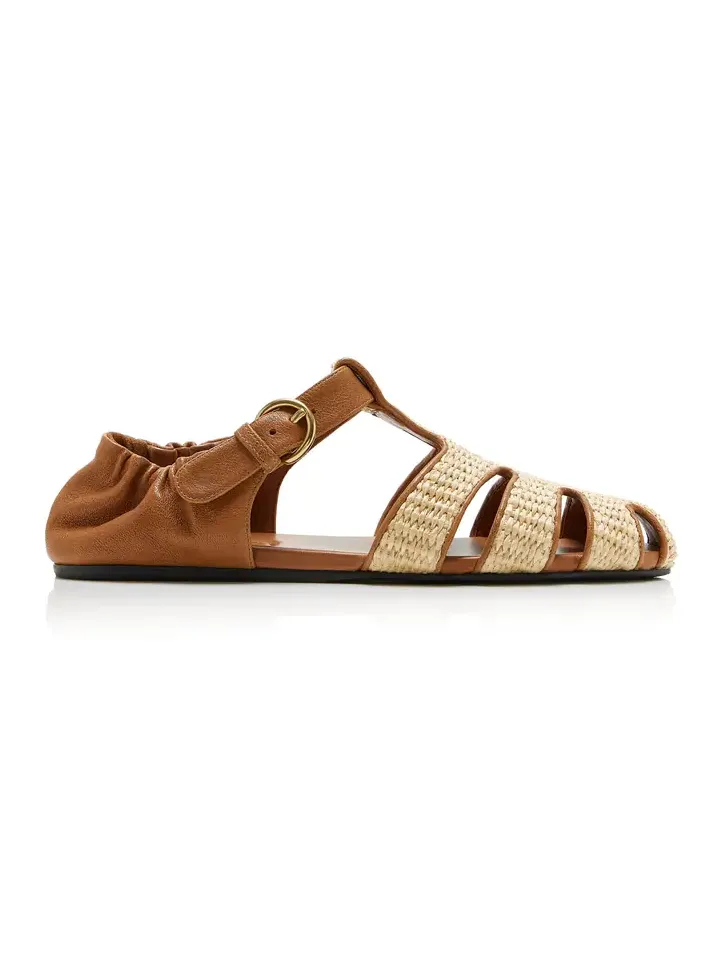 Miu Miu Raffia Fisherman Sandals