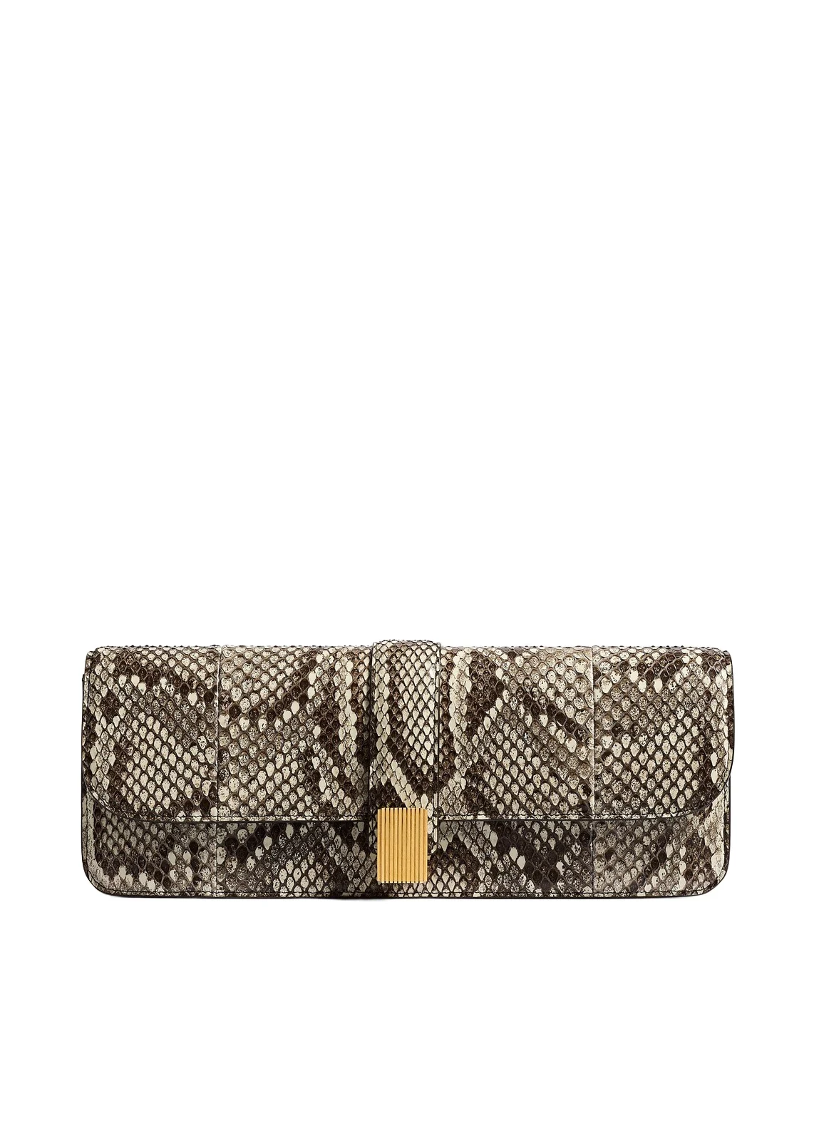 Khaite Blake Clutch In Natural Python
