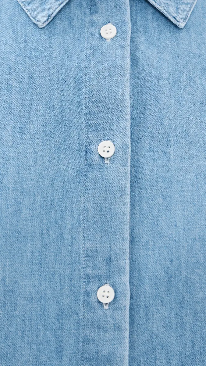 Another Tomorrow Chambray Short Sleeve Shirt | Thumbnail 6