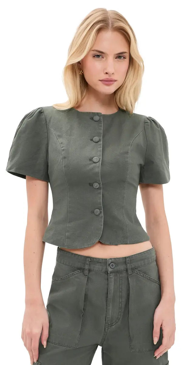 Lioness Femme Blouse Moss | Image 1 Lioness Femme Blouse Moss | Image 1