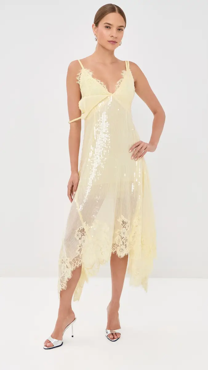 Monse Sequin Double Laced Dress | Thumbnail 2
