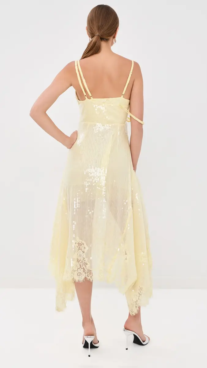 Monse Sequin Double Laced Dress | Thumbnail 3
