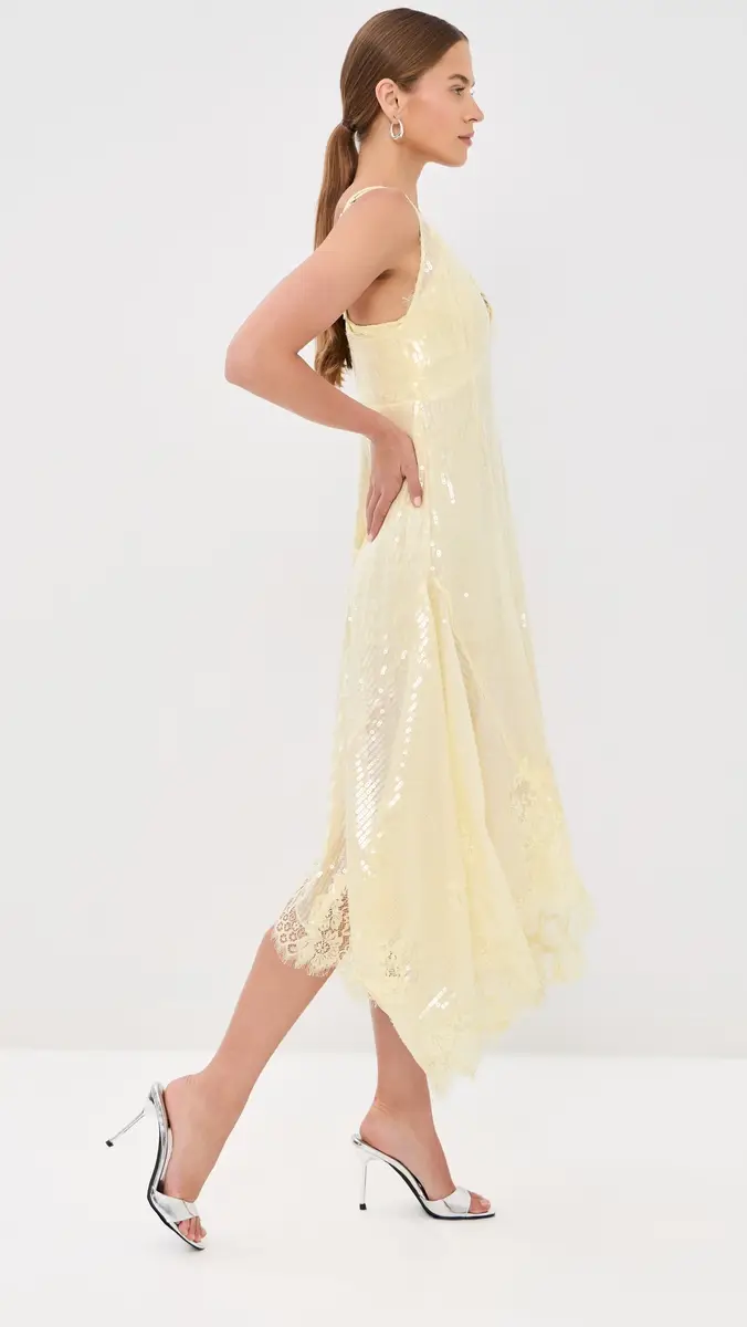 Monse Sequin Double Laced Dress | Thumbnail 4