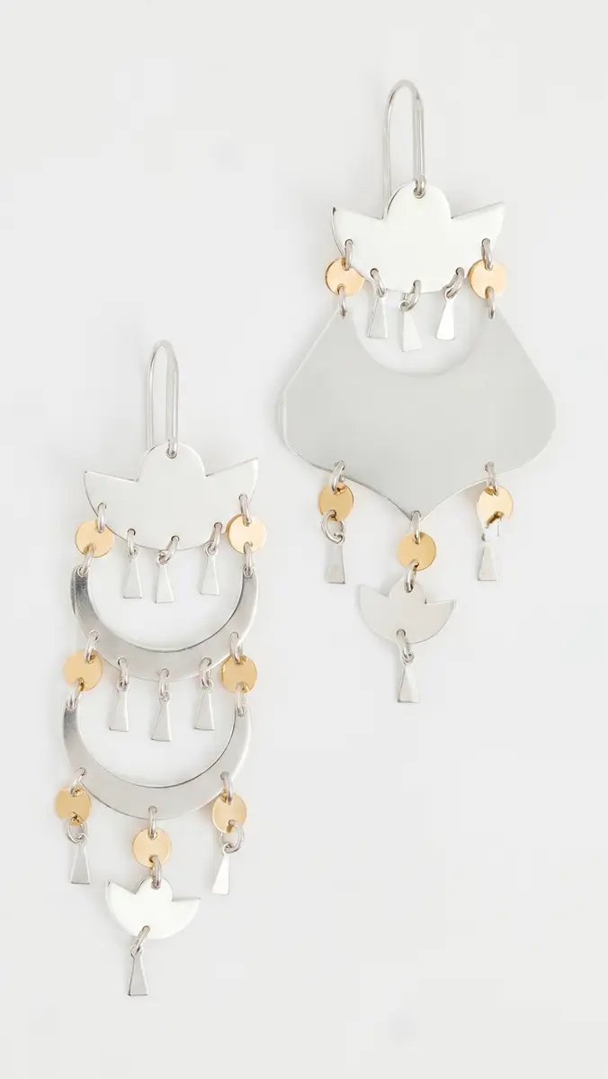 Isabel Marant Asymmetric Earrings Silver/Dore One Size | Thumbnail 2 Isabel Marant Asymmetric Earrings Silver/Dore One Size | Thumbnail 2