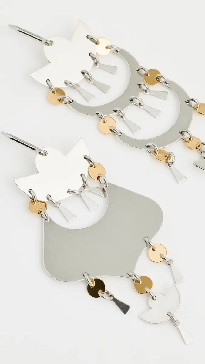Isabel Marant Asymmetric Earrings Silver/Dore One Size | Thumbnail 4 Isabel Marant Asymmetric Earrings Silver/Dore One Size | Thumbnail 4