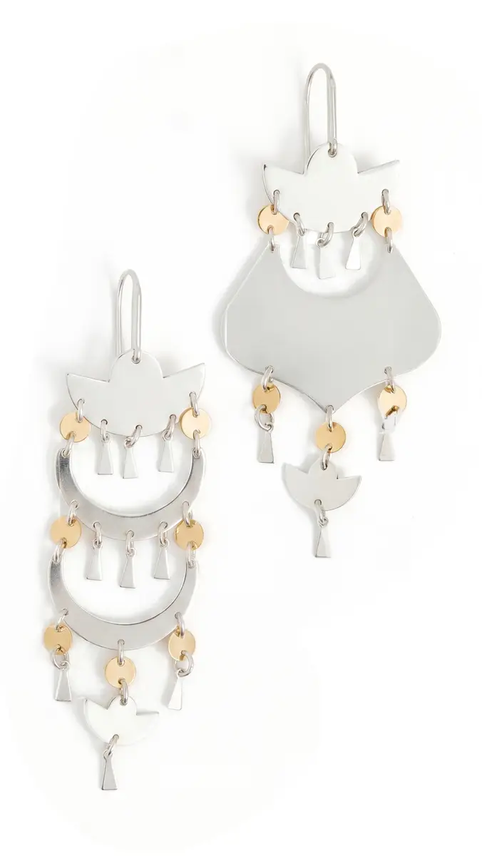 Isabel Marant Asymmetric Earrings Silver/Dore One Size | Thumbnail 6 Isabel Marant Asymmetric Earrings Silver/Dore One Size | Thumbnail 6